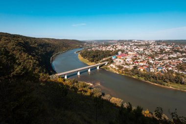 Ukrayna 'nın Zalishchiki köyü manzarası