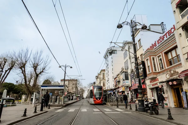Das Tägliche Leben Sultanahmet Viertel Von Istanbul Gegenüber Der Blauen — Stockfoto