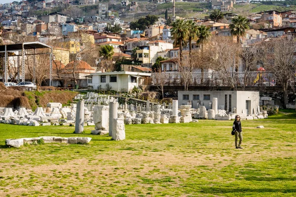 Agora Ren Yeri Smirne Turchia Magnifico Sito Antico Che Mette — Foto Stock