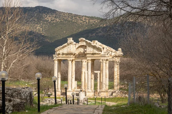 Aphrodisias Türkiye Etkileyici Bir Antik Binalar Sanat Eserleri Koleksiyonunun Yer — Stok fotoğraf