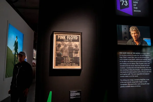 Ontario Canadas June 2023 Pink Floyd的文物和视频展示 他们的遗体展品 — 图库照片