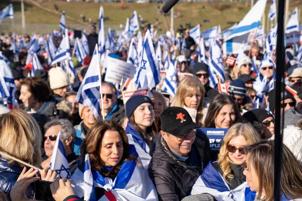 Uja United Jewish Appeal Solidaritetsmöte För Gisslan Toronto Den November — Stockfoto