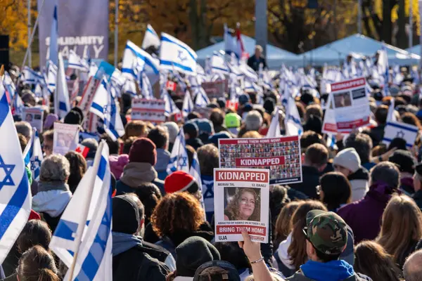 Uja Birleşik Yahudi Temyiz Topluluğu Rehineler Çin Dayanışma Yürüyüşü Kasım — Stok fotoğraf
