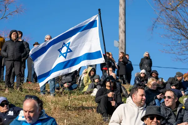 Uja United Jewish Appeal Solidarity Rally Hostages Toronto November 2023 — Stock Photo, Image