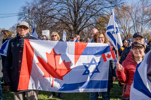 Mitin Solidaridad Uja United Jewish Appeal Por Los Rehenes Toronto —  Fotos de Stock