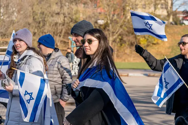 Uja United Jewish Appeal Solidariteitsbijeenkomst Voor Gijzelaars Toronto November 2023 — Stockfoto