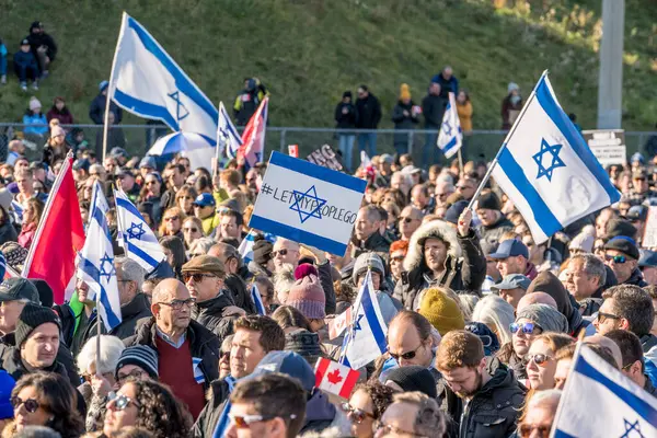 Uja United Jewish Appeal Solidaritetsmöte För Gisslan Toronto Den November — Stockfoto