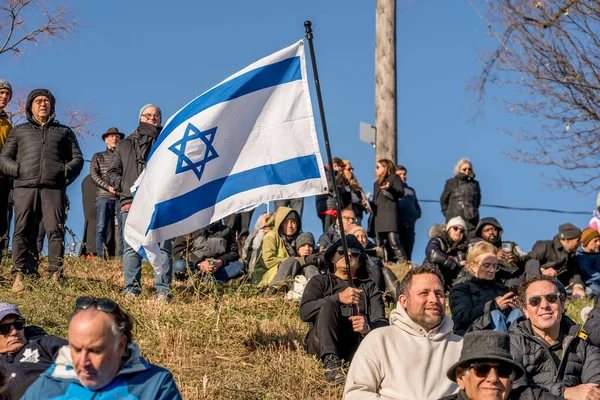 Uja United Jewish Appeal Solidarity Rally Hostages Toronto November 2023 — Stock Photo, Image