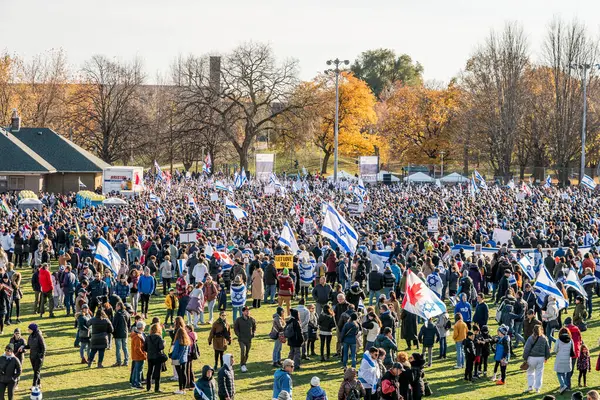 Uja United Jewish Appeal Solidarity Rally Rukojmí Torontu Listopadu 2023 — Stock fotografie