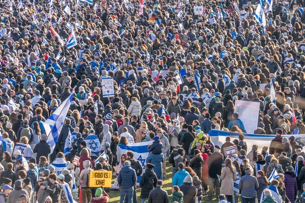 Uja United Jewish Appeal Solidarity Rally Rukojmí Torontu Listopadu 2023 — Stock fotografie