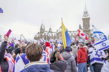 4 December 2023 - Ottawa, Canada: The Solidarity Rally For The Hostages, in support of Israel in war conflict with Hamas in Gaza