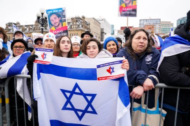 4 December 2023 - Ottawa, Canada: The Solidarity Rally For The Hostages, in support of Israel in war conflict with Hamas in Gaza