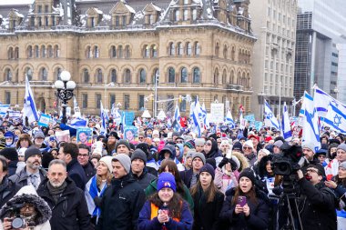 4 December 2023 - Ottawa, Canada: The Solidarity Rally For The Hostages, in support of Israel in war conflict with Hamas in Gaza