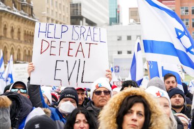 4 December 2023 - Ottawa, Canada: The Solidarity Rally For The Hostages, in support of Israel in war conflict with Hamas in Gaza