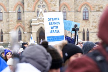4 December 2023 - Ottawa, Canada: The Solidarity Rally For The Hostages, in support of Israel in war conflict with Hamas in Gaza