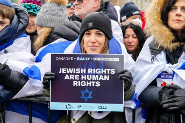 4 December 2023 - Ottawa , Canada: The Solidarity Rally For The Hostages, in support of Israel in war conflict with Hamas in Gaza