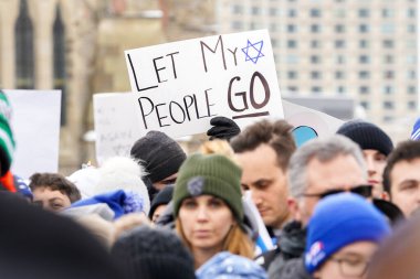 4 December 2023 - Ottawa, Canada: The Solidarity Rally For The Hostages, in support of Israel in war conflict with Hamas in Gaza