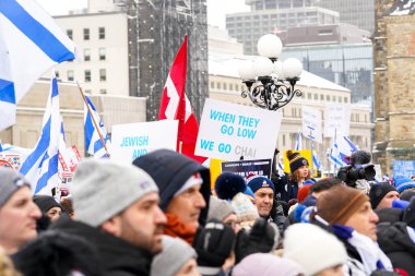 4 December 2023 - Ottawa, Canada: The Solidarity Rally For The Hostages, in support of Israel in war conflict with Hamas in Gaza