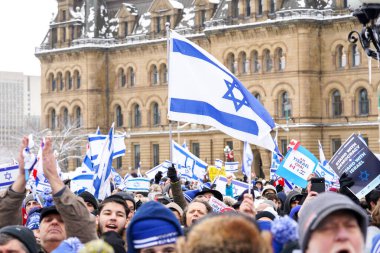 4 December 2023 - Ottawa, Canada: The Solidarity Rally For The Hostages, in support of Israel in war conflict with Hamas in Gaza