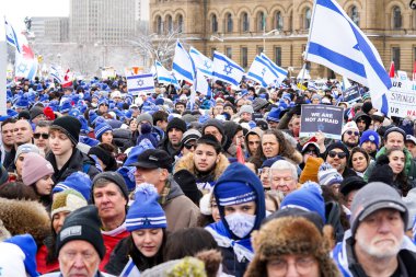 4 December 2023 - Ottawa, Canada: The Solidarity Rally For The Hostages, in support of Israel in war conflict with Hamas in Gaza