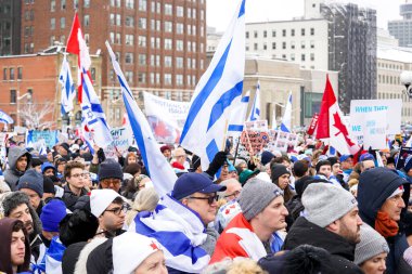 4 December 2023 - Ottawa, Canada: The Solidarity Rally For The Hostages, in support of Israel in war conflict with Hamas in Gaza