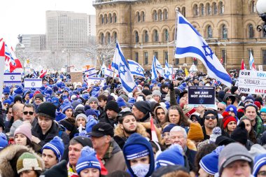 4 December 2023 - Ottawa, Canada: The Solidarity Rally For The Hostages, in support of Israel in war conflict with Hamas in Gaza