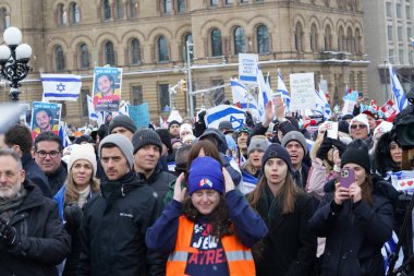 4 December 2023 - Ottawa, Canada: The Solidarity Rally For The Hostages, in support of Israel in war conflict with Hamas in Gaza