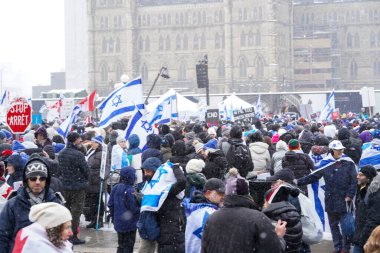 4 December 2023 - Ottawa, Canada: The Solidarity Rally For The Hostages, in support of Israel in war conflict with Hamas in Gaza