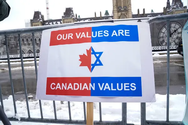 December 2023 Ottawa Canada Solidarity Rally Hostages Support Israel War — Foto de Stock