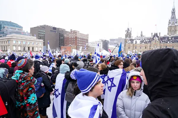 December 2023 Ottawa Canada Solidarity Rally Hostages Support Israel War — Stockfoto