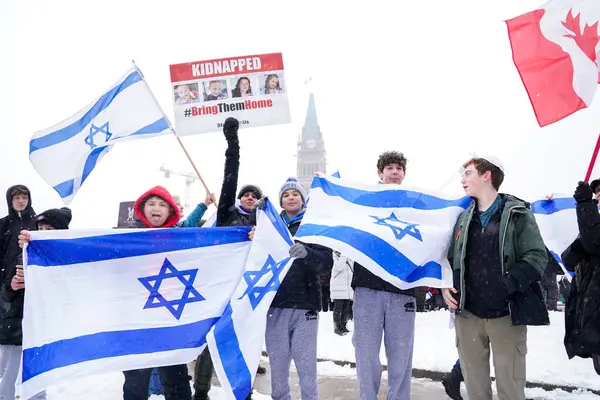 December 2023 Ottawa Canada Solidarity Rally Hostages Support Israel War — Foto Stock
