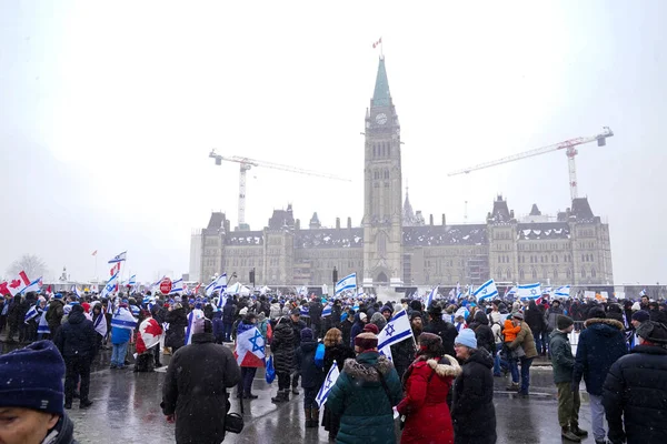 December 2023 Ottawa Canada Solidarity Rally Hostages Support Israel War — ストック写真