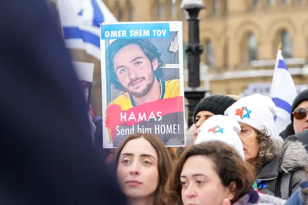 December 2023 Ottawa Canada Solidarity Rally Hostages Support Israel War —  Fotos de Stock