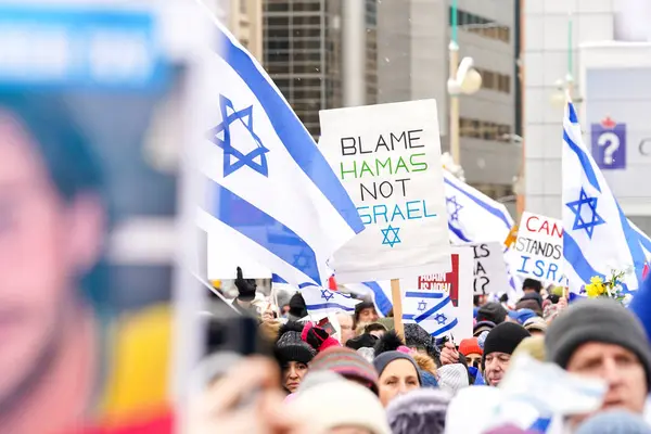 December 2023 Ottawa Canada Solidarity Rally Hostages Support Israel War —  Fotos de Stock