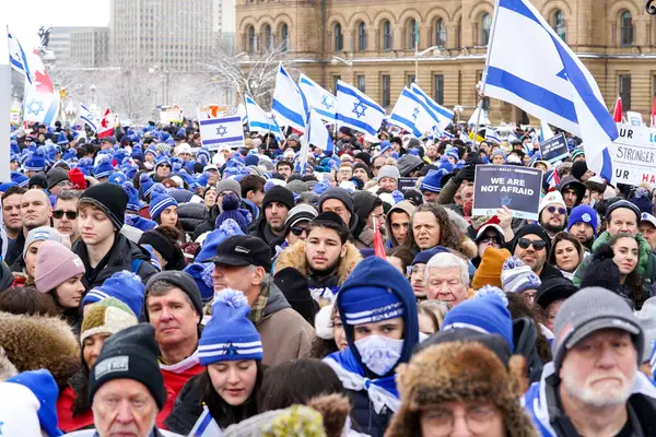 December 2023 Ottawa Canada Solidarity Rally Hostages Support Israel War — ストック写真
