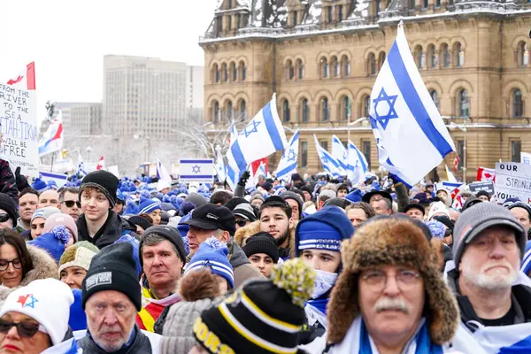 December 2023 Ottawa Canada Solidarity Rally Hostages Support Israel War — Fotografia de Stock