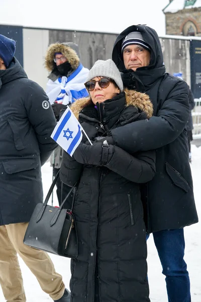 December 2023 Ottawa Canada Solidarity Rally Hostages Support Israel War — Stok fotoğraf