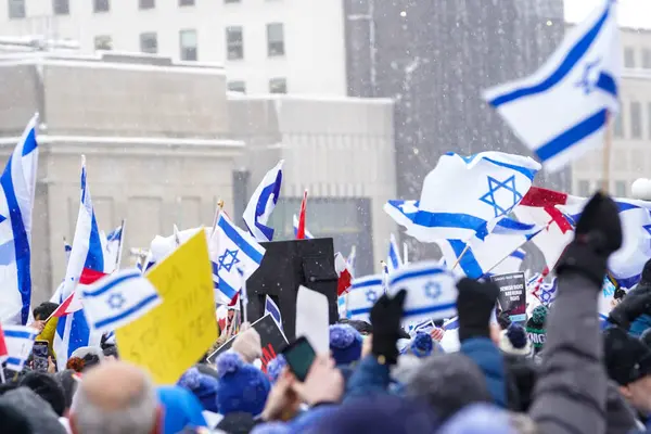 December 2023 Ottawa Canada Solidarity Rally Hostages Support Israel War — Stock Photo, Image