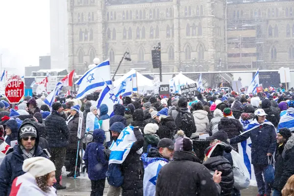 December 2023 Ottawa Canada Solidarity Rally Hostages Support Israel War — Stock fotografie