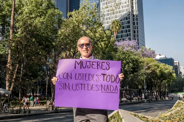 People March Support International Women Day Mexico City Mexico — Stock Photo, Image