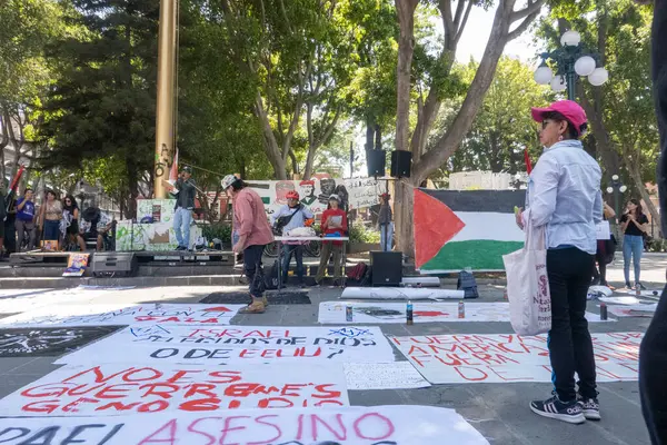 Puebla Mexico 16Th March 2024 Pro Palestine Rally Took Place — Stock Photo, Image