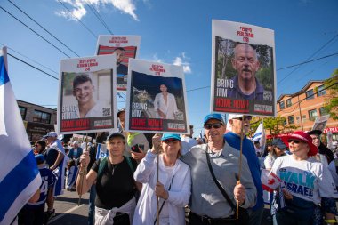 Toronto, Kanada - 9 Haziran 2024: UJA (Birleşik Yahudi Temyiz) İsrail için yürüyüş Toronto etkinliği 