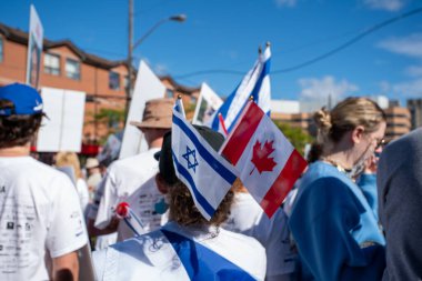 Toronto, Kanada - 9 Haziran 2024: UJA (Birleşik Yahudi Temyiz) İsrail için yürüyüş Toronto etkinliği 