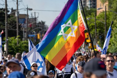 Toronto, Kanada - 9 Haziran 2024: UJA (Birleşik Yahudi Temyiz) İsrail için yürüyüş Toronto etkinliği 