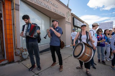 Toronto, Kanada - 9 Haziran 2024: UJA (Birleşik Yahudi Temyiz) İsrail için yürüyüş Toronto etkinliği 
