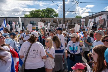 Toronto, Kanada - 9 Haziran 2024: UJA (Birleşik Yahudi Temyiz) İsrail için yürüyüş Toronto etkinliği 