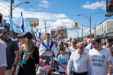 Toronto, Kanada - 9 Haziran 2024: UJA (Birleşik Yahudi Temyiz) İsrail için yürüyüş Toronto etkinliği 