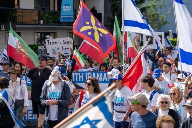 Toronto, Kanada - 9 Haziran 2024: UJA (Birleşik Yahudi Temyiz) İsrail için yürüyüş Toronto etkinliği 