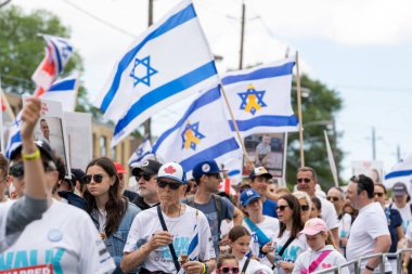 Toronto, Kanada - 9 Haziran 2024: UJA (Birleşik Yahudi Temyiz) İsrail için yürüyüş Toronto etkinliği 