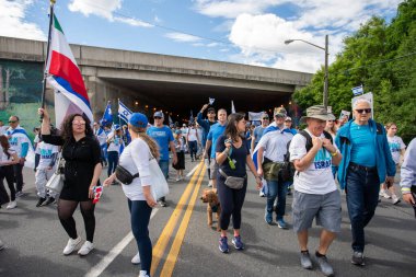 Toronto, Kanada - 9 Haziran 2024: UJA (Birleşik Yahudi Temyiz) İsrail için yürüyüş Toronto etkinliği 
